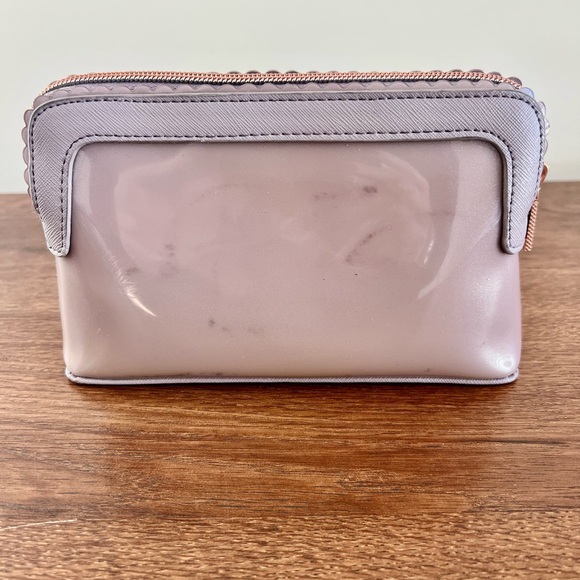 Ted Baker Mauve Bow Accent Cosmetic Bag - Picture 2 of 8